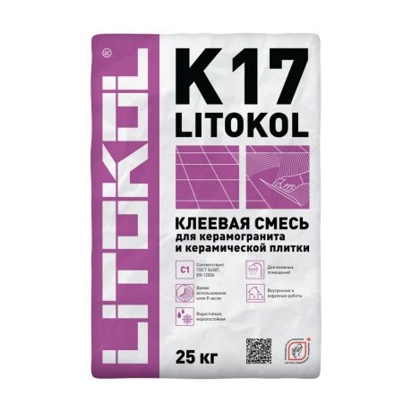 Клей для плитки LITOKOL K17 25 кг