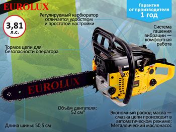 Бензопила Electrolux GS-5220 желто-черный