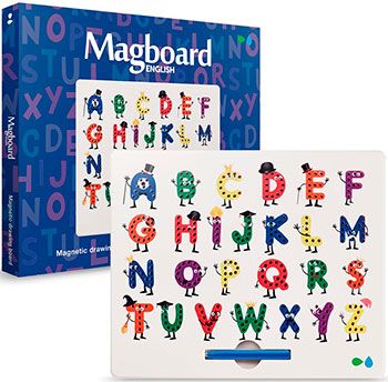 Магнитный планшет для рисования Назад к истокам Magboard Алфавит ENGLISH белый (MGBB-ENGLISH)