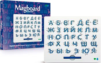 Магнитный планшет для рисования Назад к истокам Magboard Алфавит белый (MGBB-ALPHA)