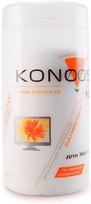 Салфетки Konoos для ЖК-экранов в банке KBF-100