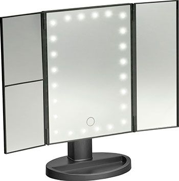 Настольное 3D зеркало Bradex с подсветкой и с увеличением для макияжа раскладное 24 LED лампы KZ 1267