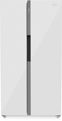 Холодильник Side by Side ZUGEL ZRSS630W белое стекло