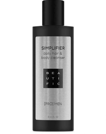 Шампунь и гель для душа 2 в 1 для волос и тела очищающий мужской Simplifier Beautific