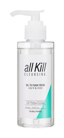 Holika Holika All Kill Oil To Foam Fresh 3-in-1 Onestep Cleansing