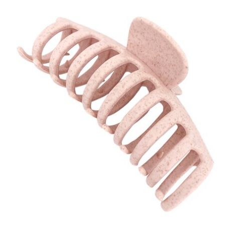 Solomeya Straw Claw Hair Clip Round, Pink