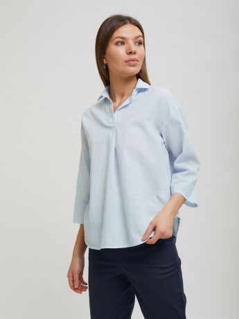 Голубая рубашка Sevenext с отложным воротничком