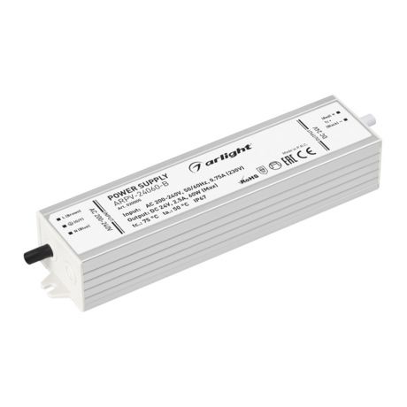 Блок питания для светодиодного светильника Arlight металлический 60 Вт IP67 200-240/24 В (020005)