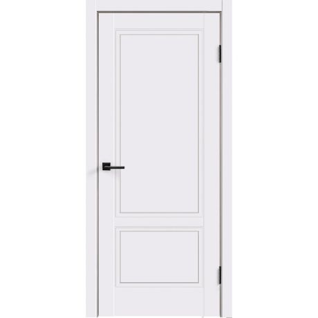 Дверь межкомнатная Ольсен 600х2000 мм эмаль белая глухая с замком