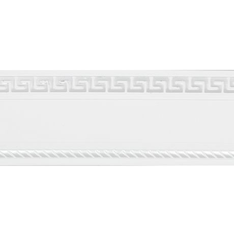 Бленда 68 мм для пластмассового карниза Тесей 350 см белый с хромом