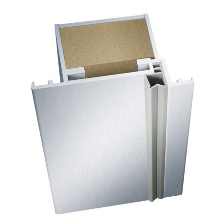 Коробка дверная скрытого монтажа Invisible 59,5х44,5х2100 мм (975х2100) алюминиевая универсальная с петлями (2,5 шт.)