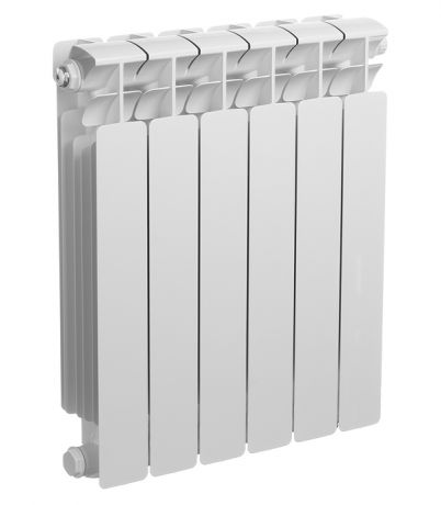 Радиатор биметаллический Rifar Base Ventil 500 мм 6 секций 3/4 нижнее правое подключение белый