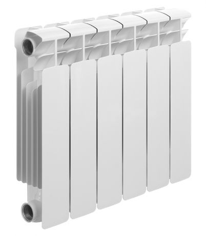 Радиатор биметаллический Rifar Base 350 мм 6 секций 1 дюйм боковое подключение белый