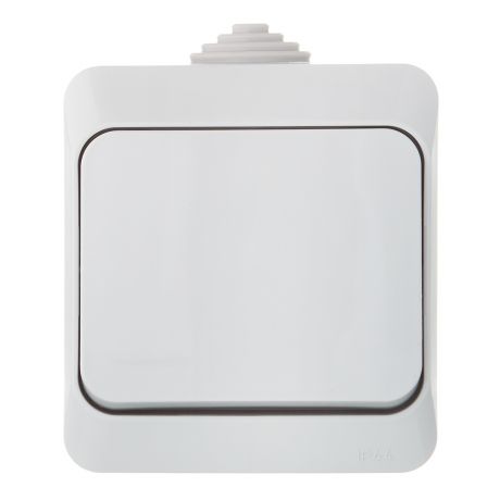 Выключатель Schneider Electric Этюд BA10-041C одноклавишный открытая установка серый IP44