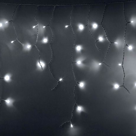 Гирлянда светодиодная Neon-Night Айсикл (бахрома) 152 LED свечение белое 4,8х0,6 м уличная (255-137-6)