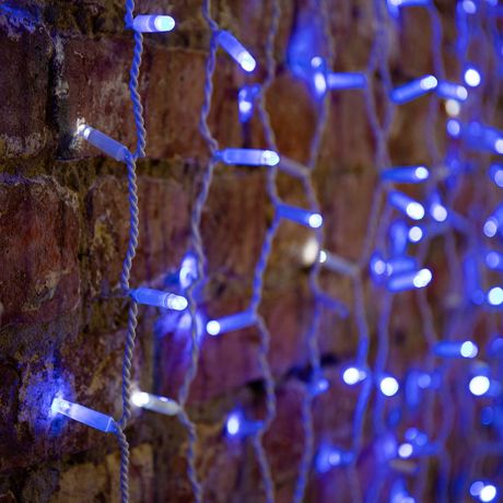 Гирлянда светодиодная Neon-Night Дождь 360 LED свечение синее 2х1,5 м уличная (235-223)