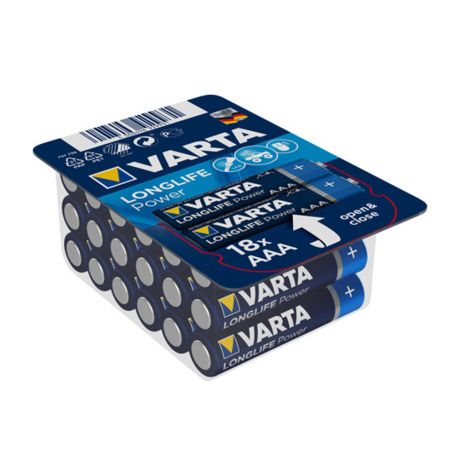 Батарейка VARTA LONGLIFE Power AAA мизинчиковая 1,5 В (18 шт.)