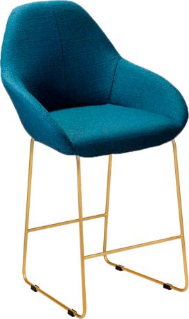 Полубарное кресло «Kent» Голубой, линк, золото