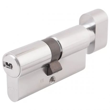 Цилиндр Abus KD6N Z30/K40, 30x40 мм, ключ/вертушка, цвет никель