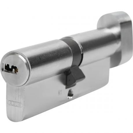 Цилиндр Abus KD6N Z40/K40, 40x40 мм, ключ/вертушка, цвет никель