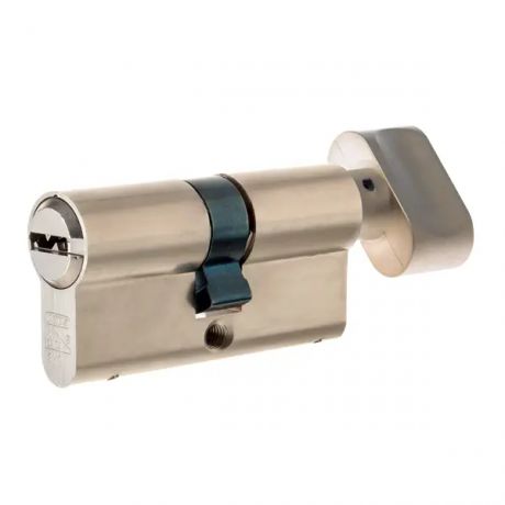 Цилиндр Abus D12 NIS 30x30 мм ключ/вертушка цвет никель