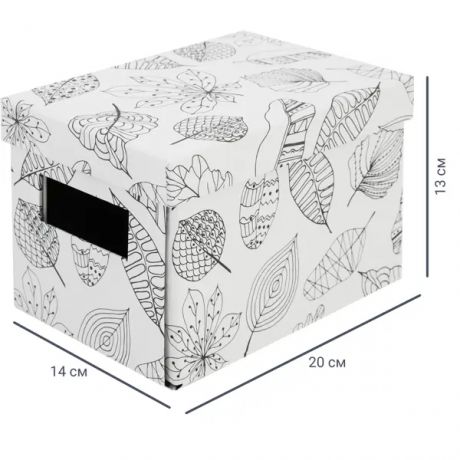 Коробка складная 20x14x13 см картон цвет белый