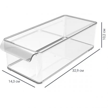 Органайзер Berossi 14.3x10.2x32.9 см 3.7 л полиэтилен без крышки цвет прозрачный
