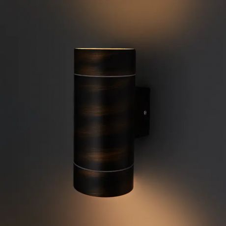 Светильник уличный настенный Uniel S92A 2x50 Вт GX53 IP65 цвет бронзовый