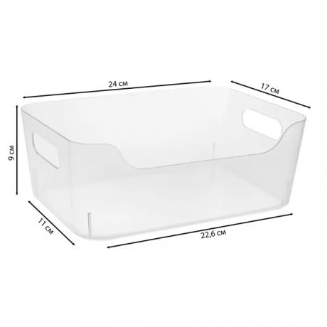 Корзина для хранения Scandi 24x9x17 см полипропилен цвет прозрачный