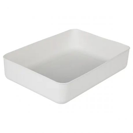 Ящик для хранения 35.3x7.8x25.5 см пластик цвет белый