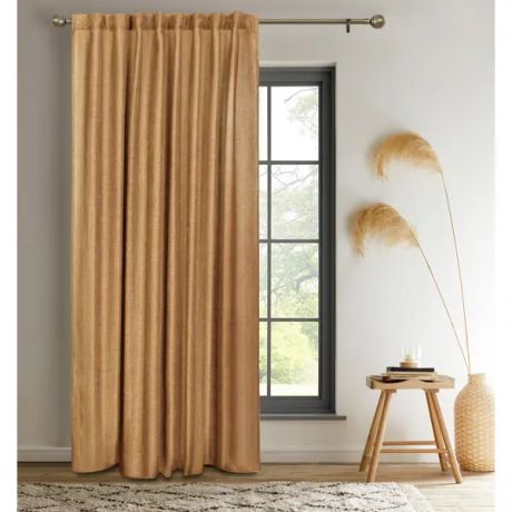 Штора на ленте со скрытыми петлями Kreaforta Looks 200x260 см желтый