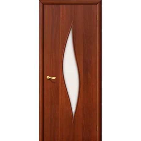 Дверь межкомнатная ламинированная, коллекция 10, 12С, 2000х400х40 мм., остекленная, СТ-Матовое, ИталОрех (Л-11)