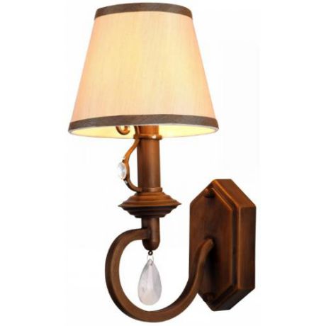 Светильник настенный бра коллекция Castello, A6016AP-1BG, коричневый/бежевый Arte Lamp (Арте Ламп)