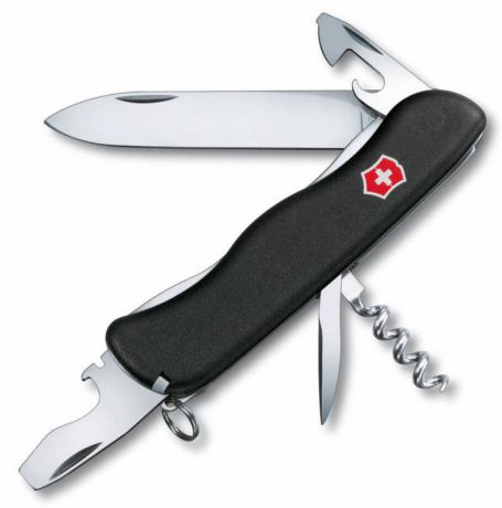Нож перочинный Victorinox Nomad 0.8353.3 111мм с фиксатором 11 функций нейлоновая рукоять черный
