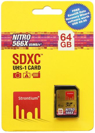 Strontium SDXC 64Gb Сlass10 UHS-I Nitro 566x (SRN64GSDU1)