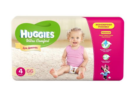 Huggies Ultra Comfort для девочек 4