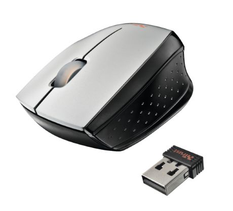 Trust Isotto Wireless Mouse Silver/Black USB (17233)