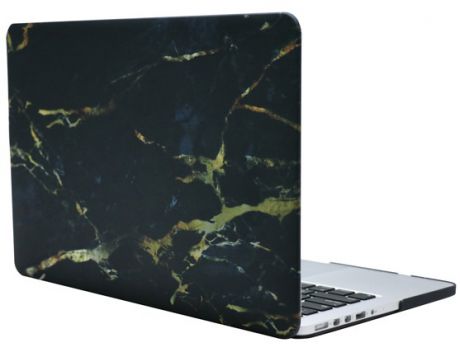 Чехол-накладка пластиковая i-Blason для Macbook Pro Retina 13 (Black/Gold Marble)