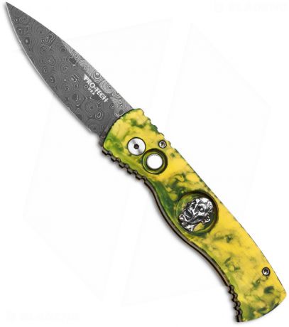 PRO-TECH TR-2 (PR/TR-2DamSkullRuby) - автоматический складной нож (Yellow)