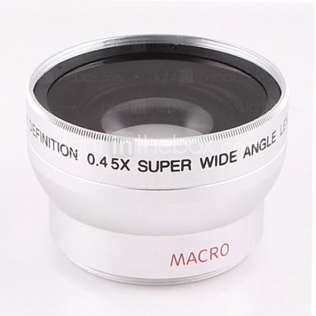 37мм 0.45X Широкоугольный объектив с дополнительным макро-объективом для Sony HDR-HD1000C XR500E 520E Nikon Canon Camera Caliber