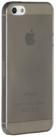 Чехол силиконовый для iPhone 5/5S/SE (Темно-прозрачный)