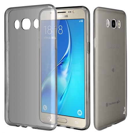 Чехол силиконовый для Samsung Galaxy J5 (2016) SM-J510F/DS (Темно-прозрачный)