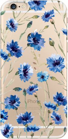 Deppa Art case для iPhone 6/6S Flowers-Василек прозрачный