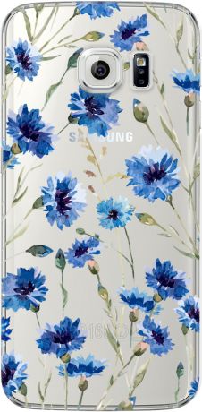 Deppa Art case для Samsung Galaxy S7 Flowers-Василек прозрачный