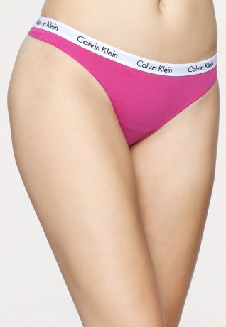 Calvin Klein - Carousel - 3 шт. в упаковке - Стринги - Темно-синий\серый\ярко-розовый
