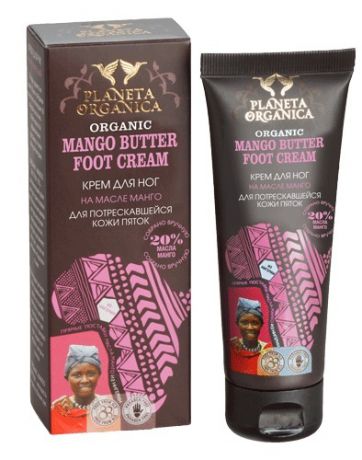 Planeta Organica Крем для ног для потресковшейся кожи пяток Mango butter