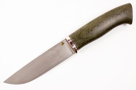 Нож Клык-6, К390, мельхиор, микарта