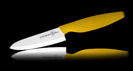 Керамический нож Шефа Hatamoto Home, 150мм, желтый