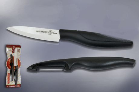 Набор Hatamoto HC300W-BLK (нож, овощечистка)