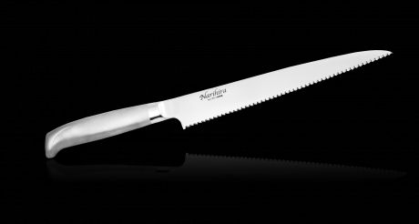 Нож для нарезки хлеба Narihira 215 мм, сталь AUS-8, стальная рукоять